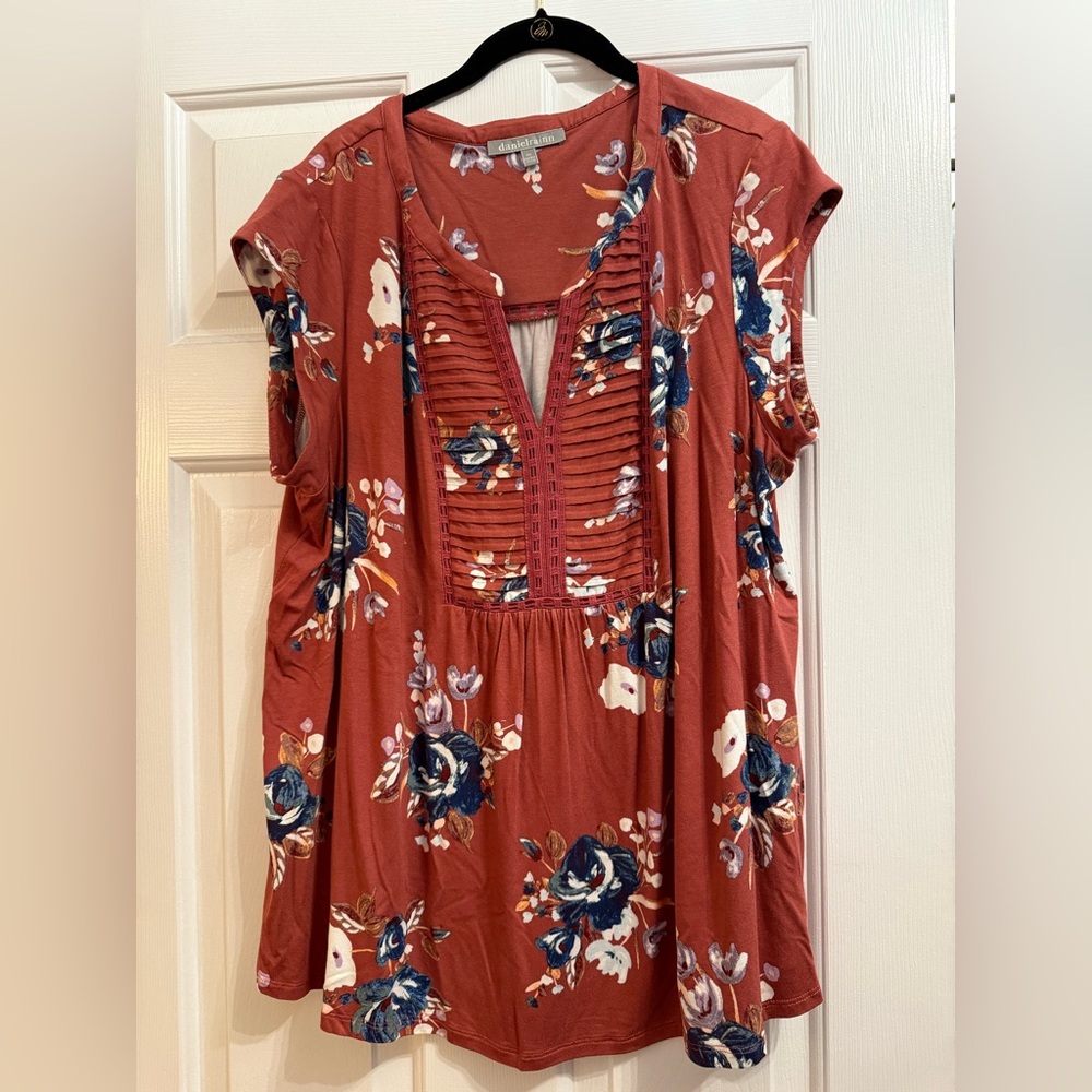 Daniel Rainn Rust Floral Shirt